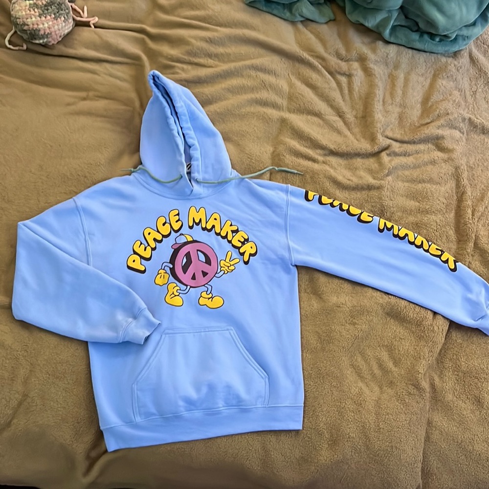 Light Blue Peace Maker Hoodie